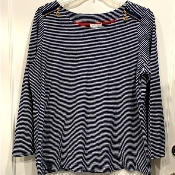 Andrea Jovine Tops - Nautical Stripe Top